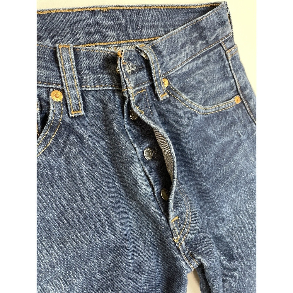 Levis 501 Men Jeans Button Fly 28x30 (measured) Medium Wash Straight Leg Regular - Picture 2 of 12